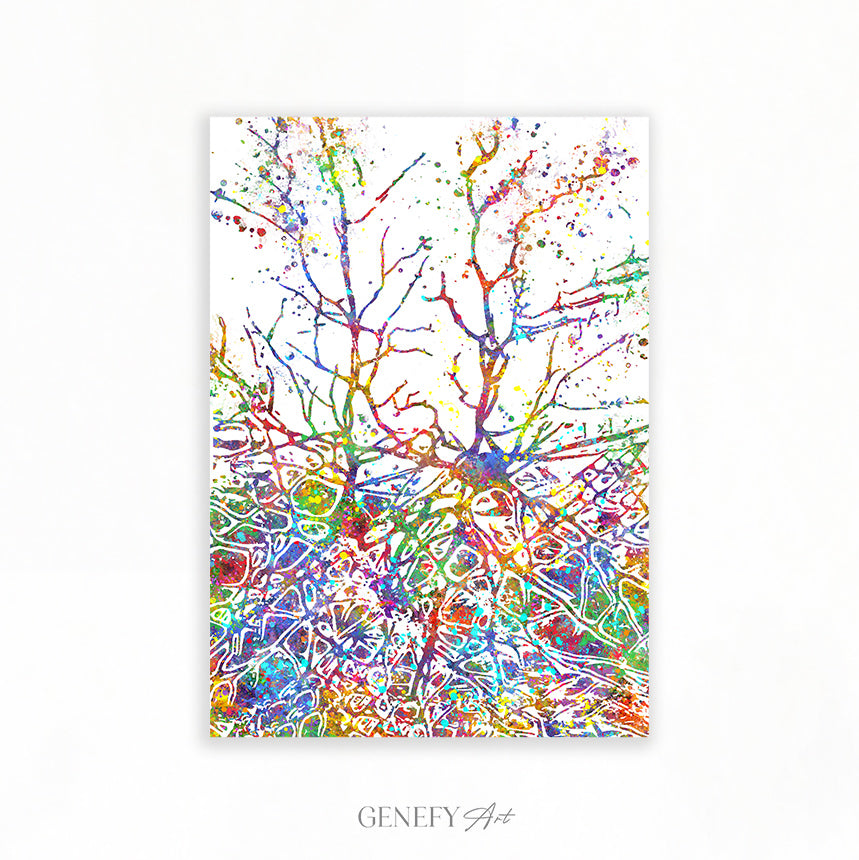 Neural Network Watercolour Print