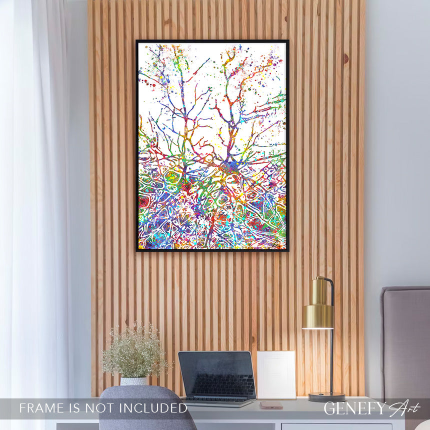 Neural Network Watercolour Print