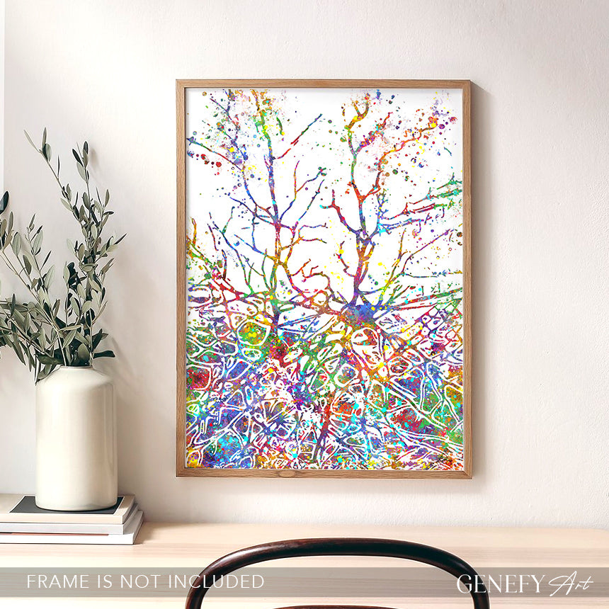 Neural Network Watercolour Print