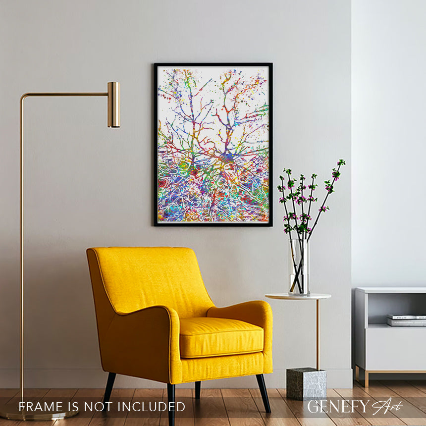 Neural Network Watercolour Print