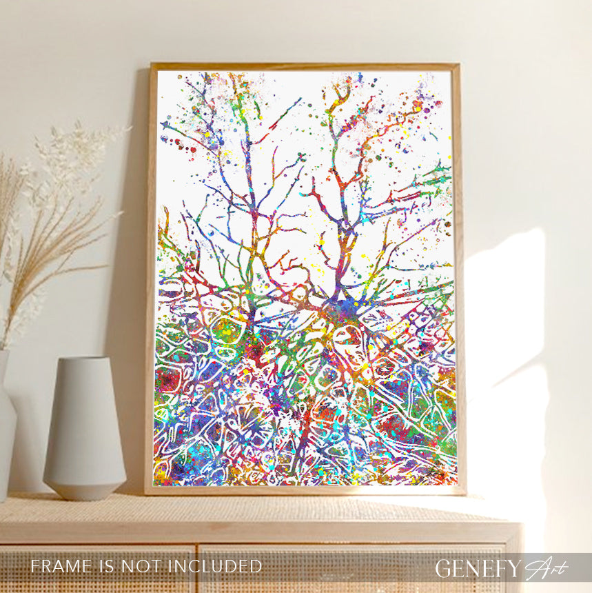 Neural Network Watercolour Print