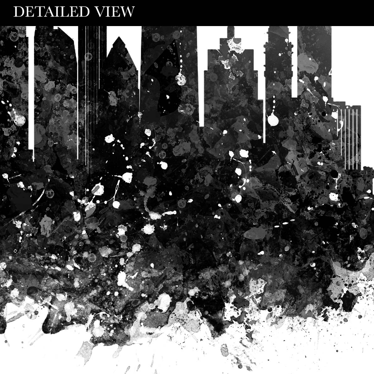 New York Skyline Black and White Watercolour Print - Genefy Art