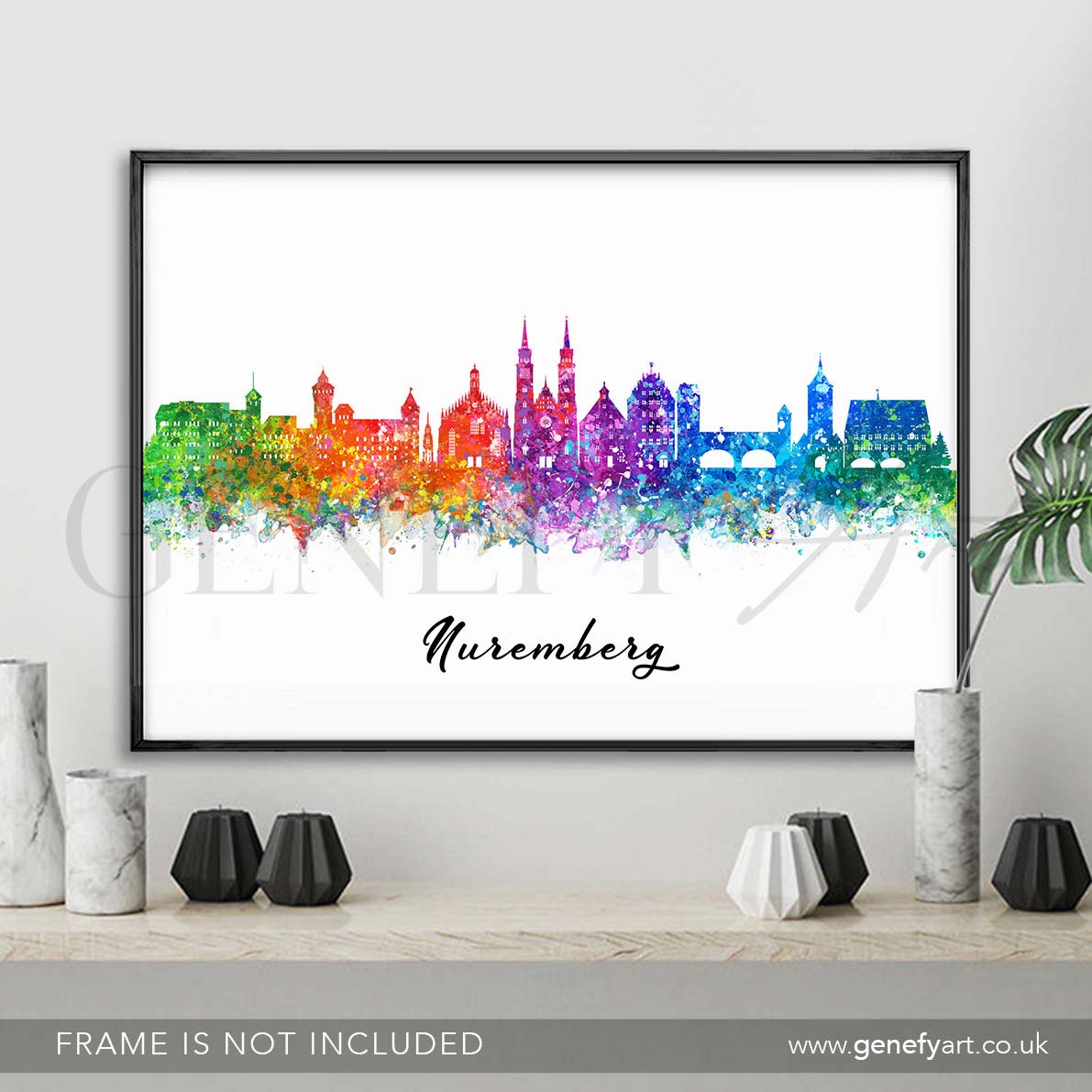Nuremberg Skyline Watercolour Art Print