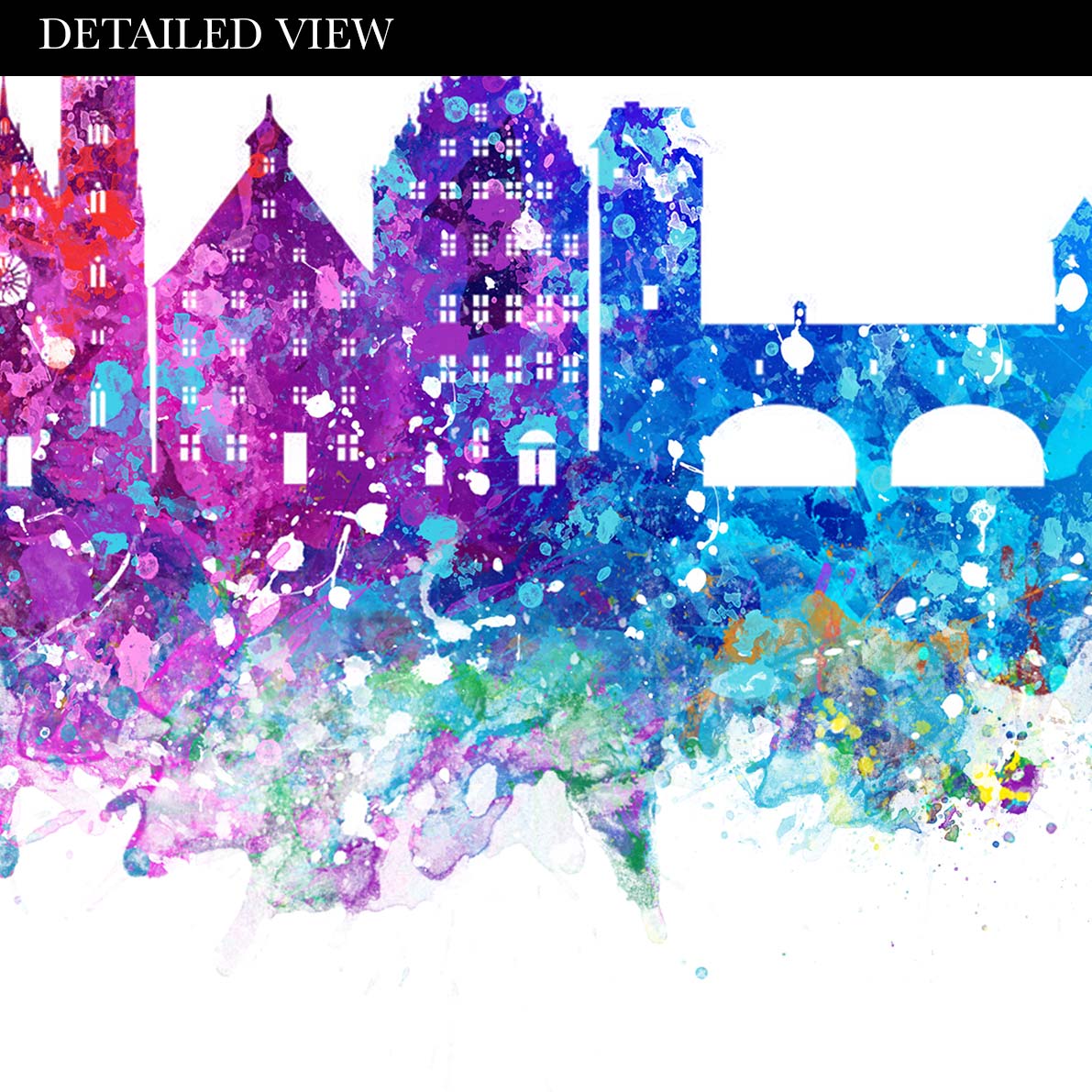 Nuremberg Skyline Watercolour Art Print