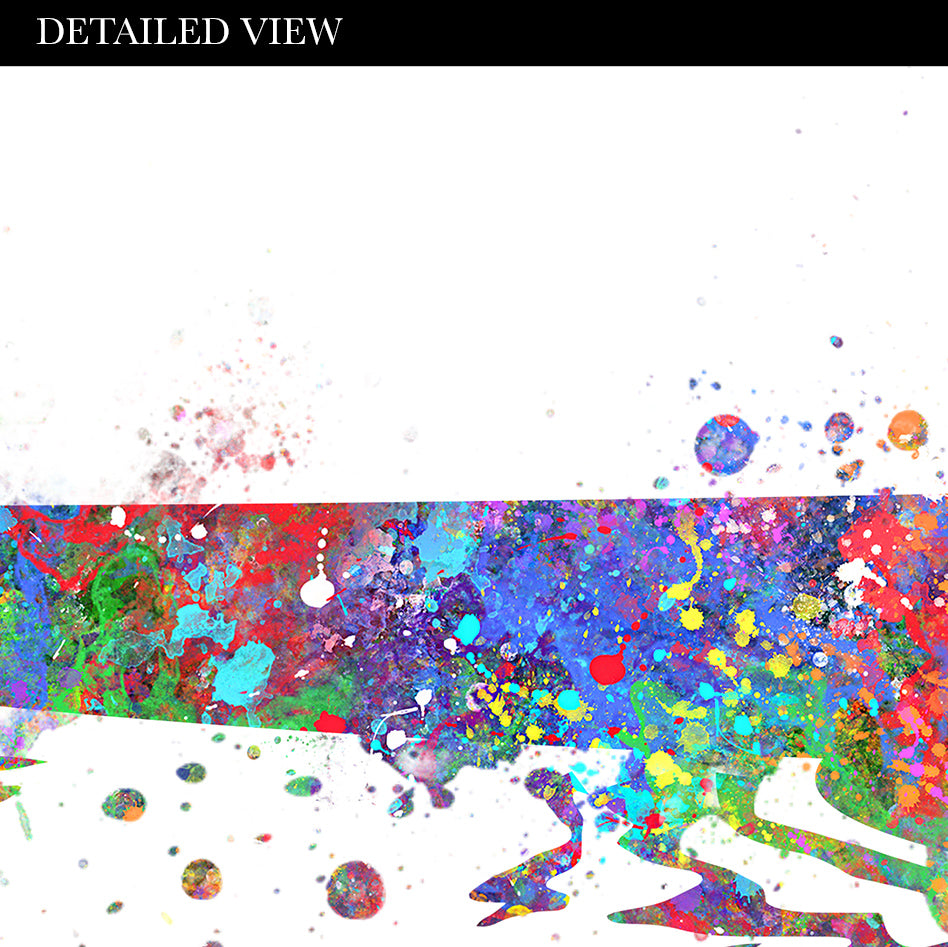 Paddleboarding Couple Watercolor Art Print