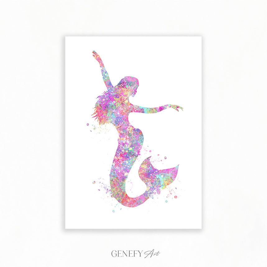 Mermaid Watercolour Art Print