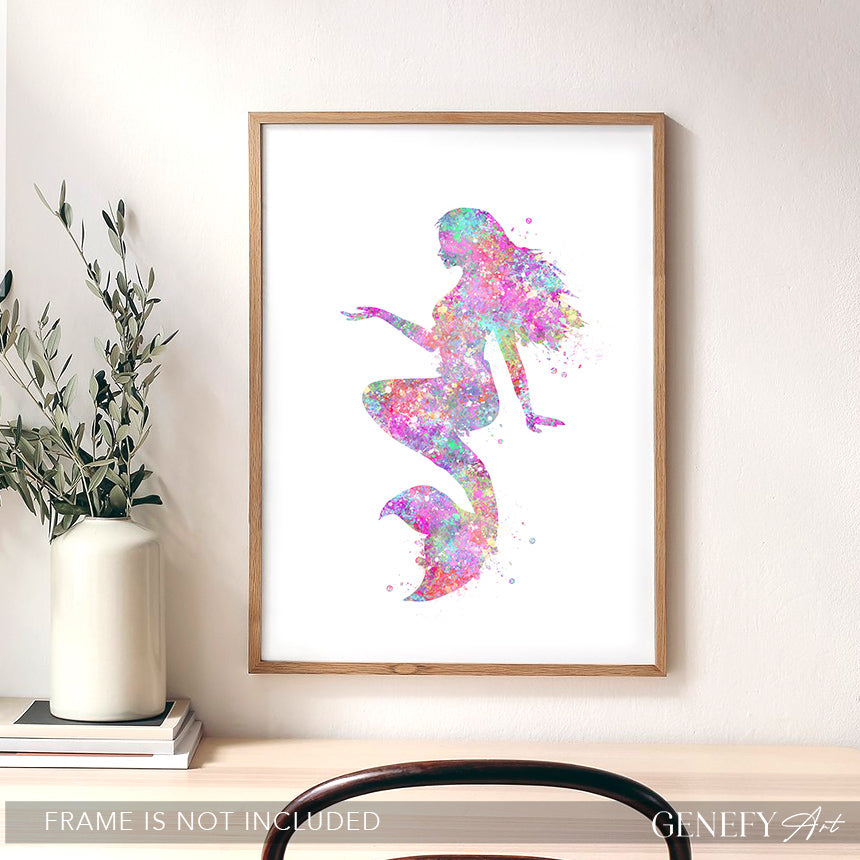 Mermaid Watercolour Art Print