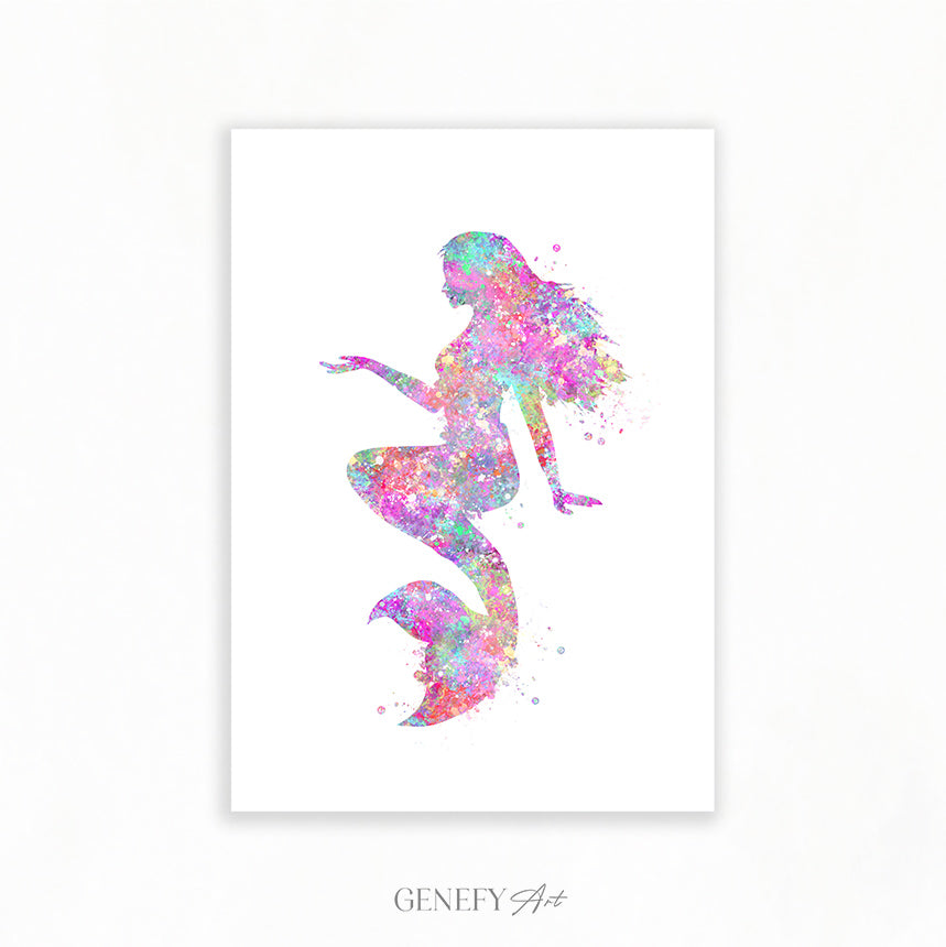 Mermaid Watercolour Art Print