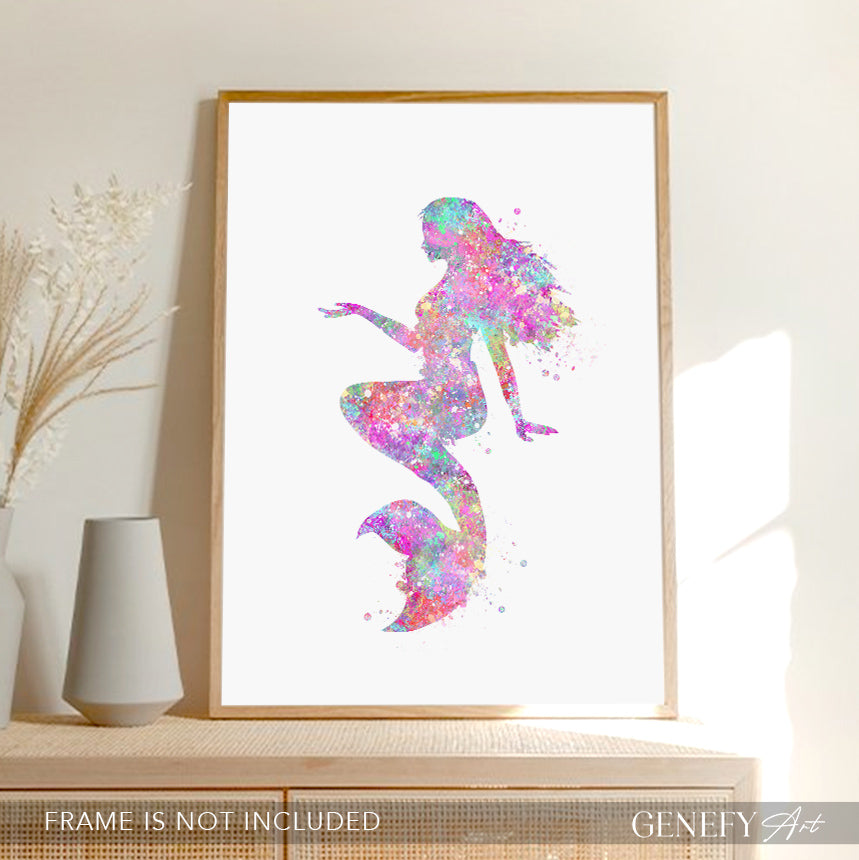 Mermaid Watercolour Art Print