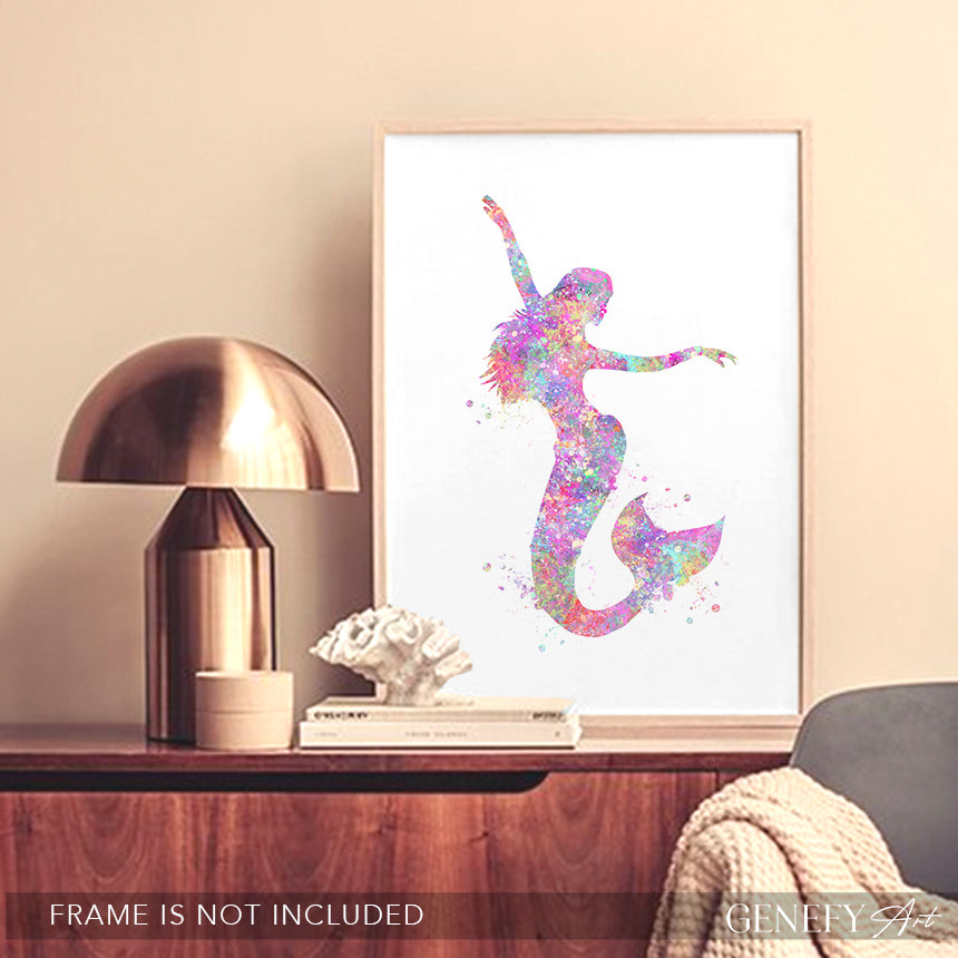 Mermaid Watercolour Art Print