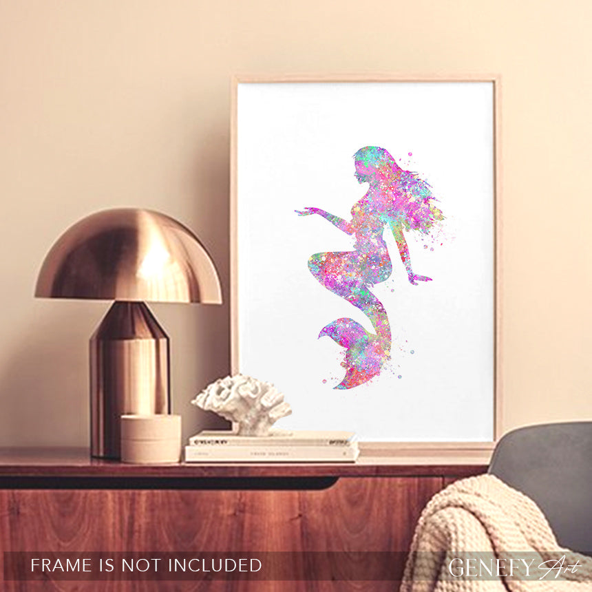 Mermaid Watercolour Art Print