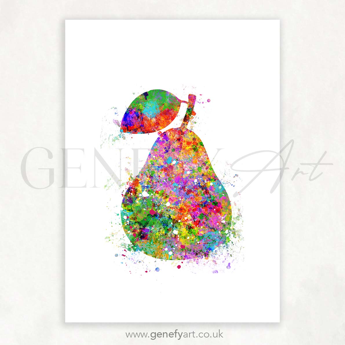 Pear Watercolour Print - Genefy Art