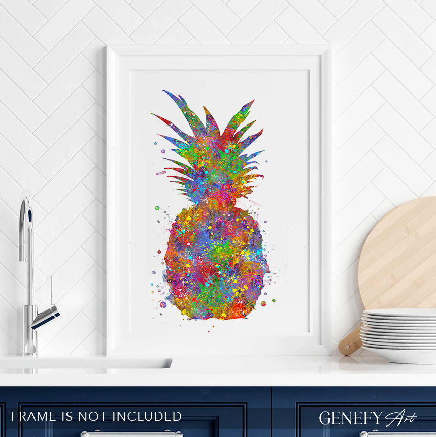 Pineapple Watercolour Art Print