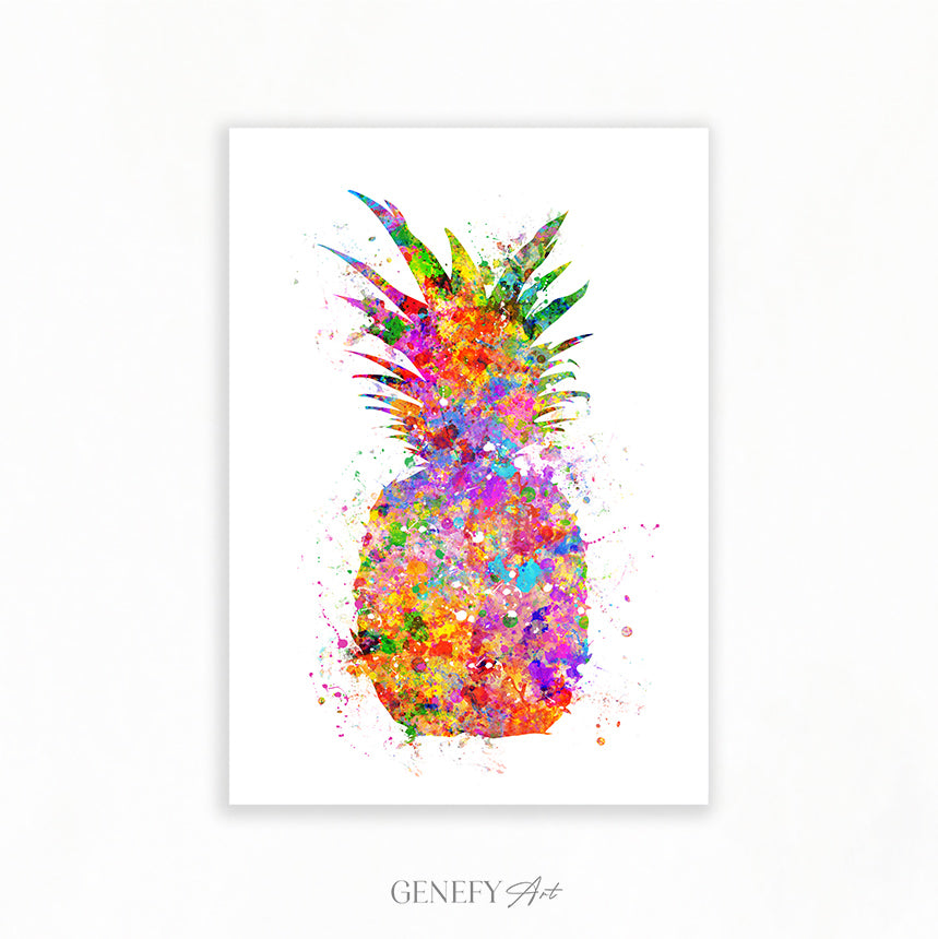 Pineapple Watercolour Print - Genefy Art