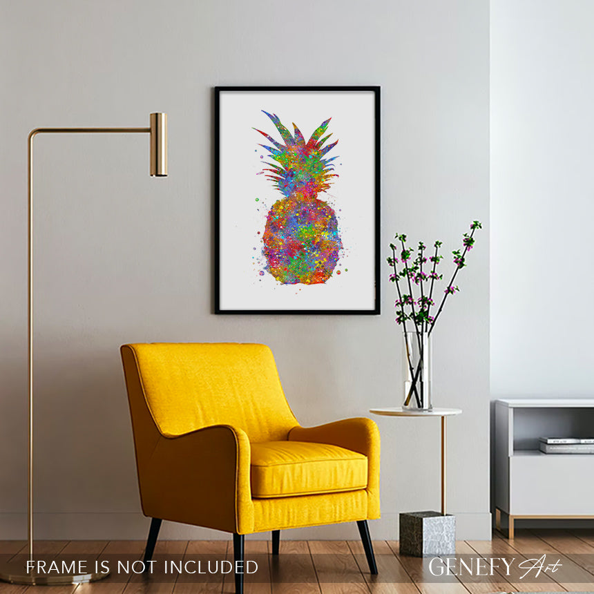 Pineapple Watercolour Art Print