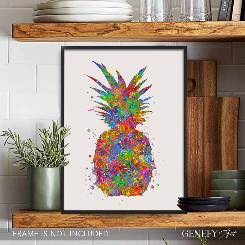 Pineapple Watercolour Art Print
