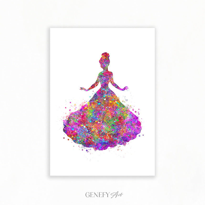 Princess Watercolour Art Print