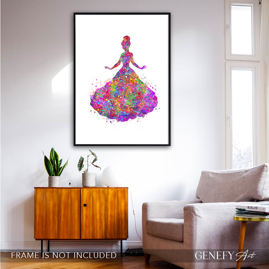 Princess Watercolour Art Print