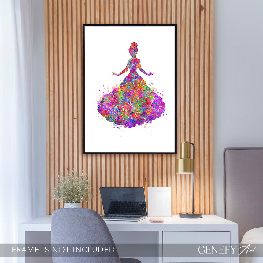 Princess Watercolour Art Print