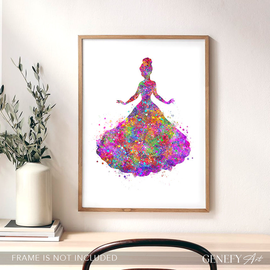 Princess Watercolour Art PrintPrincess Watercolour Art Print