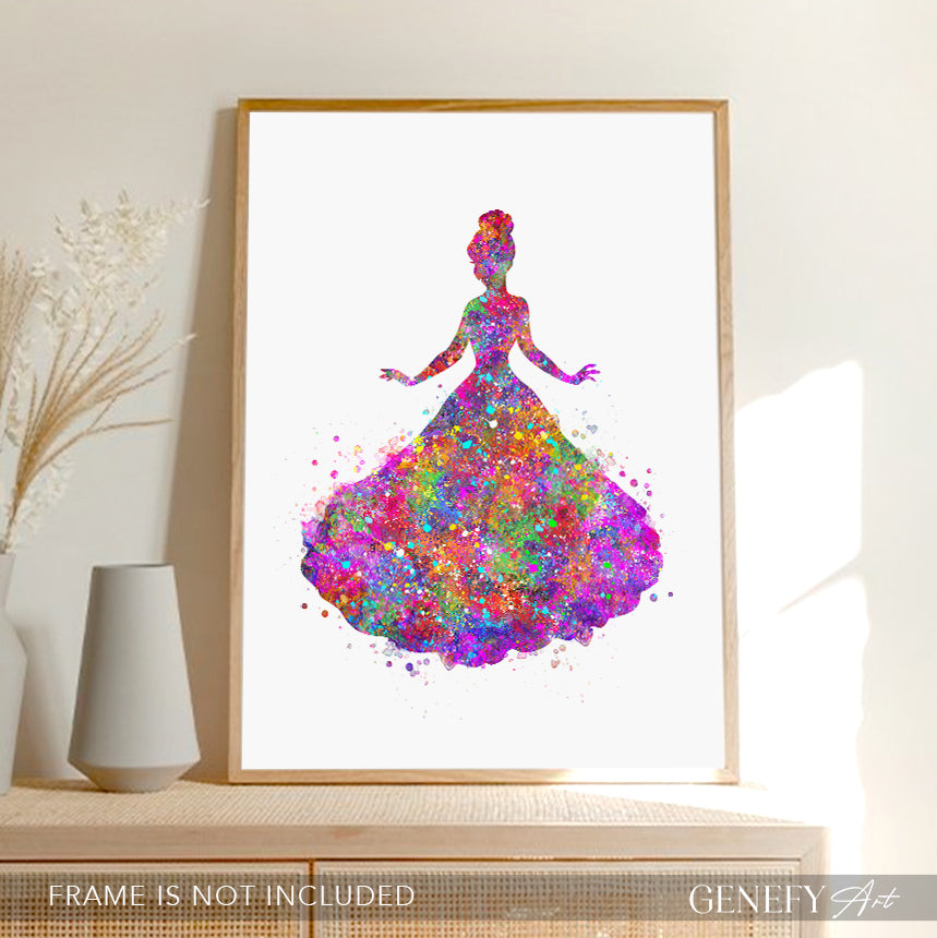 Princess Watercolour Art Print
