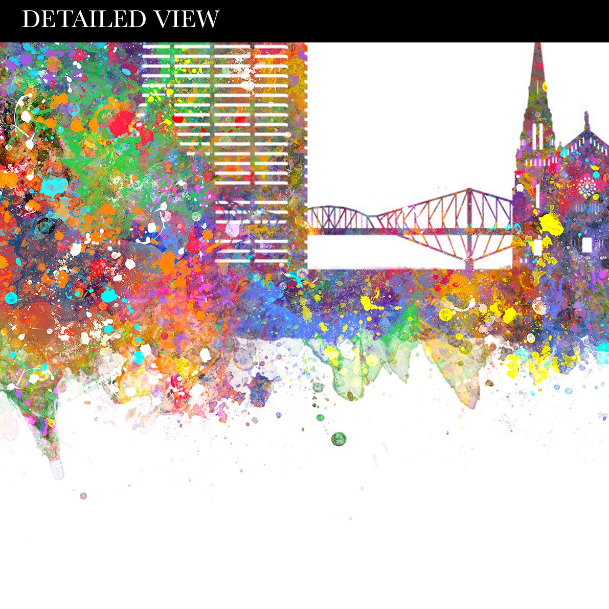 Quebec Skyline Watercolour Print - Genefy Art