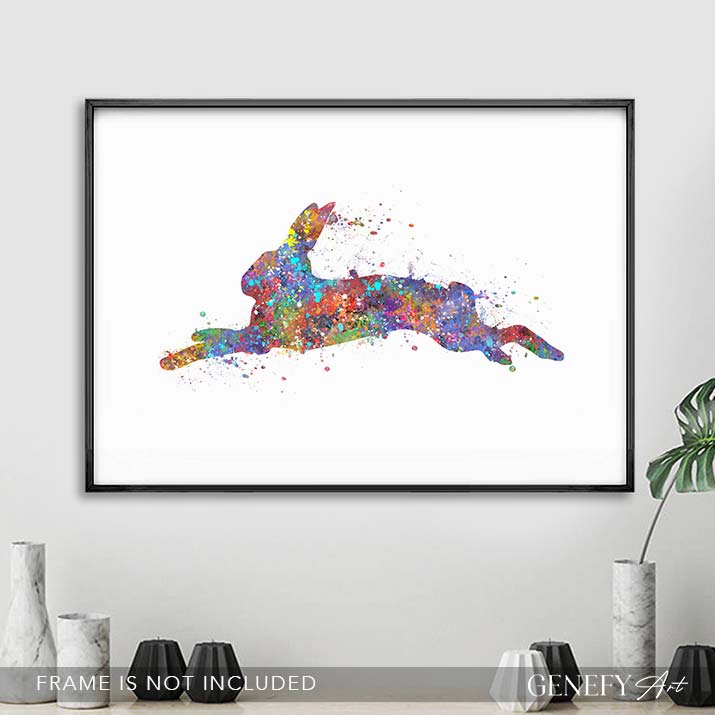 Rabbit Watercolour Print