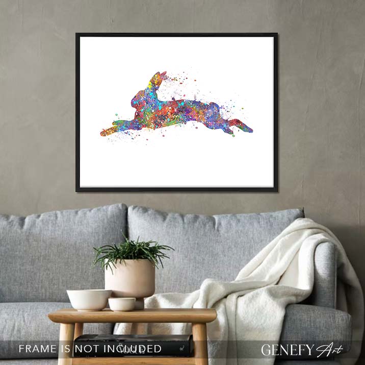 Rabbit Watercolour Print