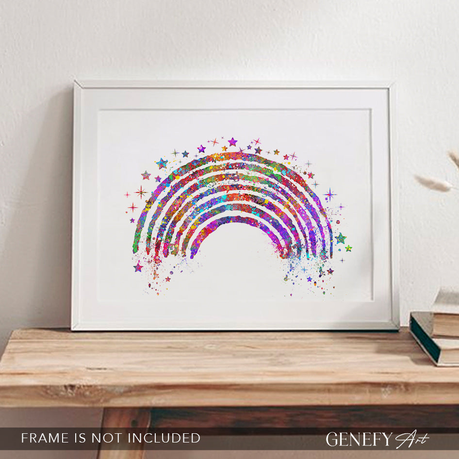 Rainbow Watercolour Art Print