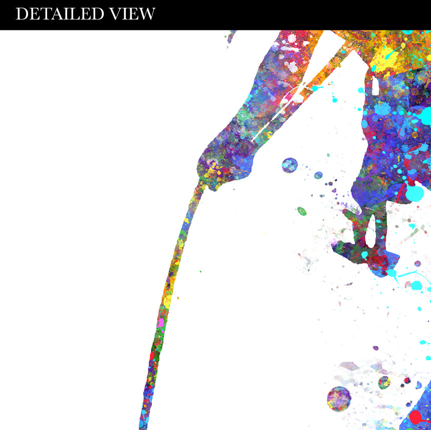 Rock Climbing Couple Watercolour Print