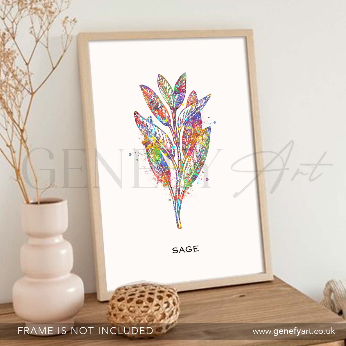 Sage Herb Watercolour Print - Genefy Art