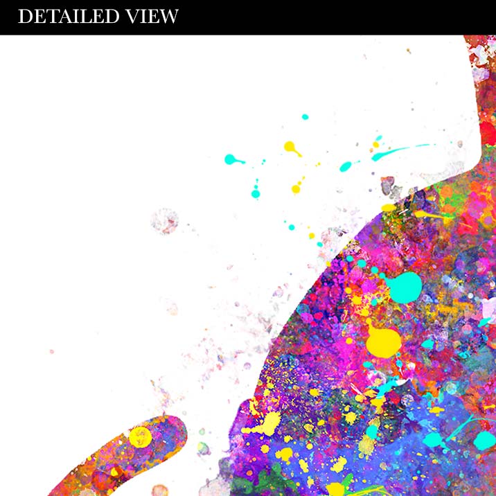 Cat and Samoyed Watercolour Print