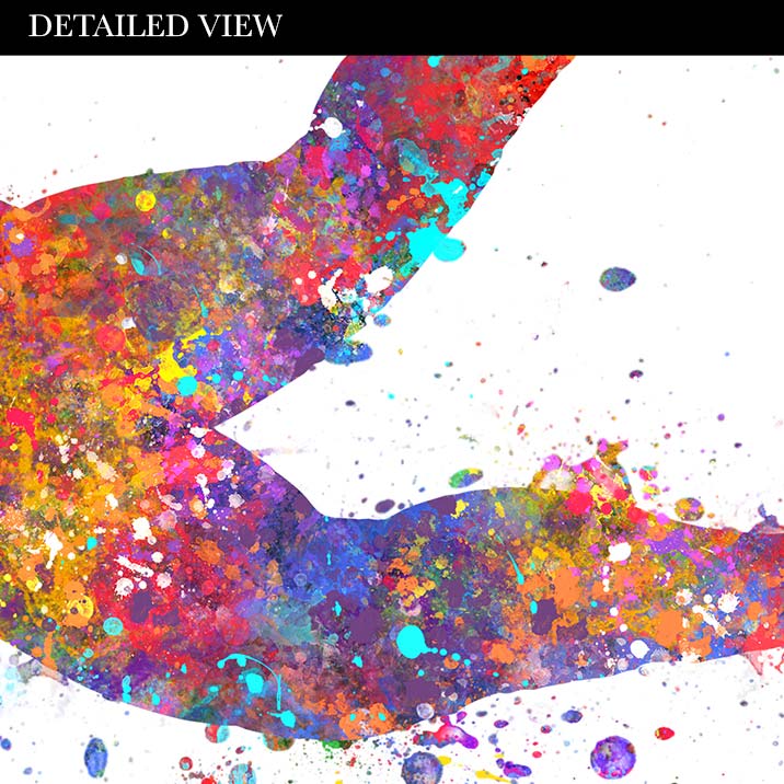 Scuba Diving Couple Watercolour Print