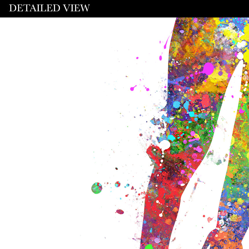 Scuba Diving Couple Watercolour Art Print