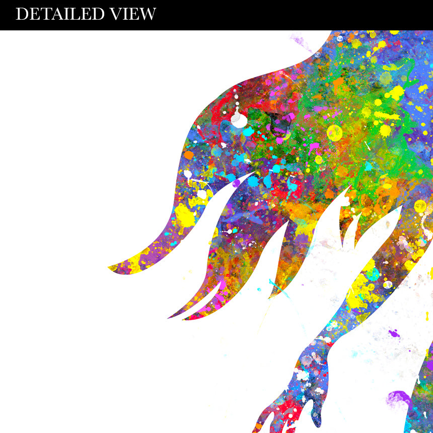 Scuba Diver and Mermaid Watercolour Art Print