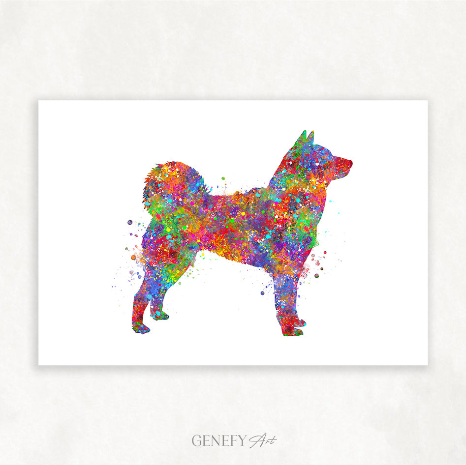 Shiba Inu Watercolour Art Print