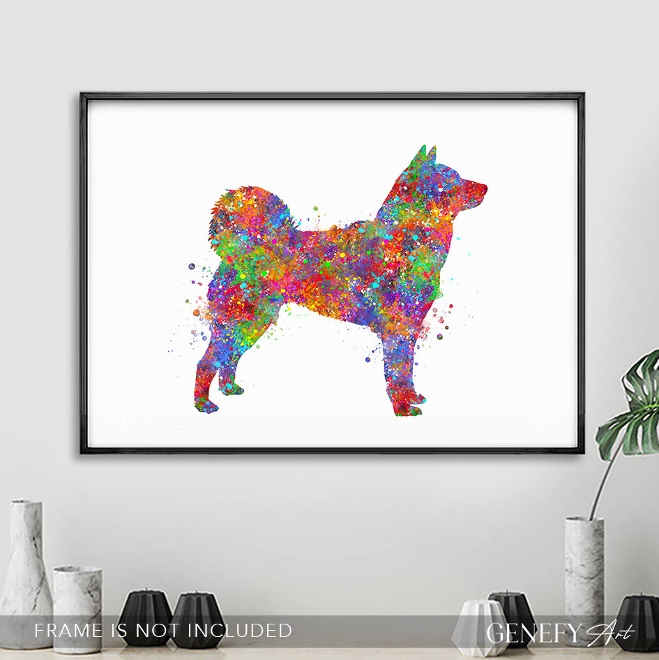 Shiba Inu Watercolour Art Print