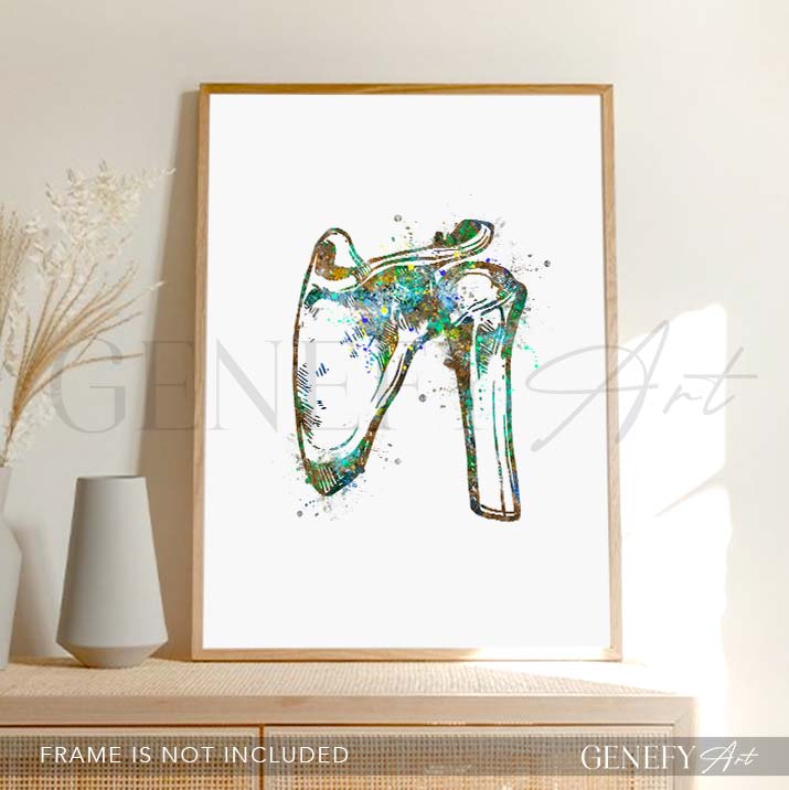 Shoulder Bone Anatomy Watercolour Print