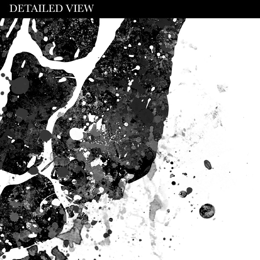 Skeleton Rock On Hand Black and White Print