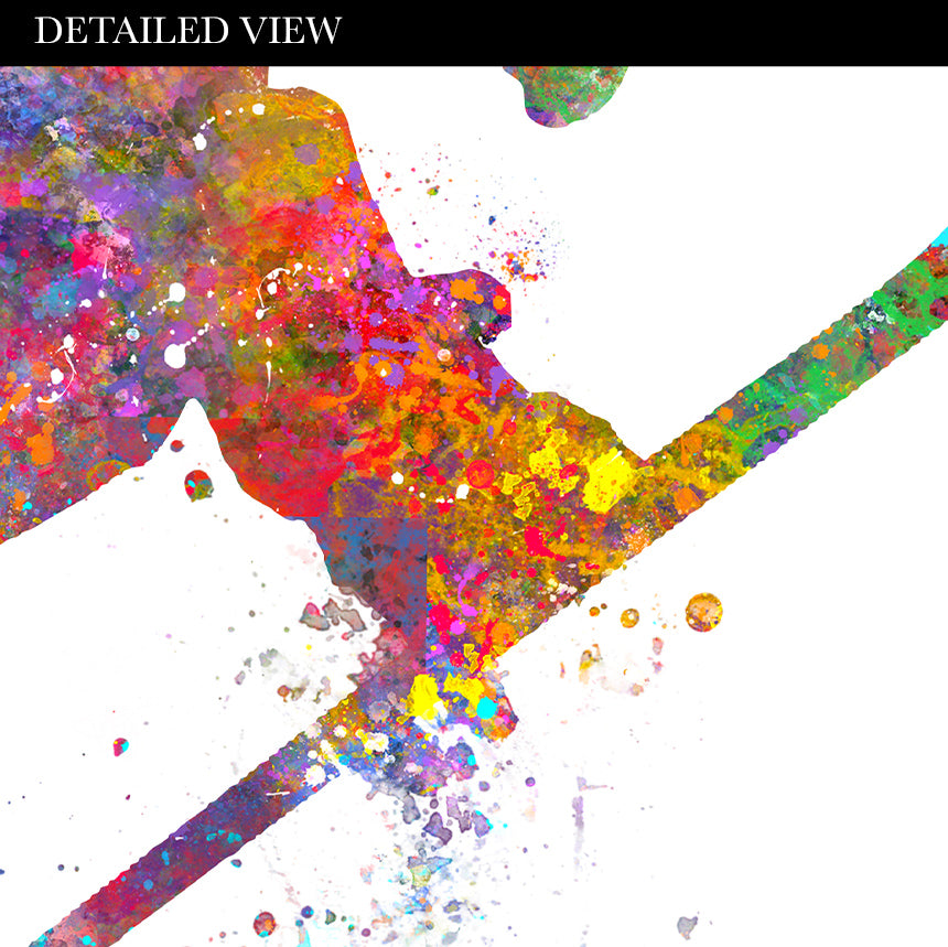 Snowboarding Watercolour Art Print