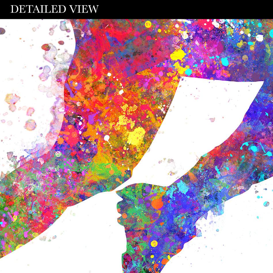 American Football Motivational Quote Watercolour Print - Genefy Art