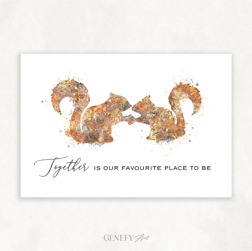 Squirrel Watercolour Art