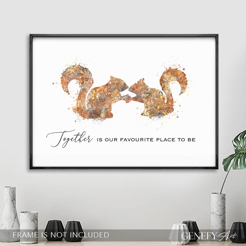 Squirrel Watercolour Art