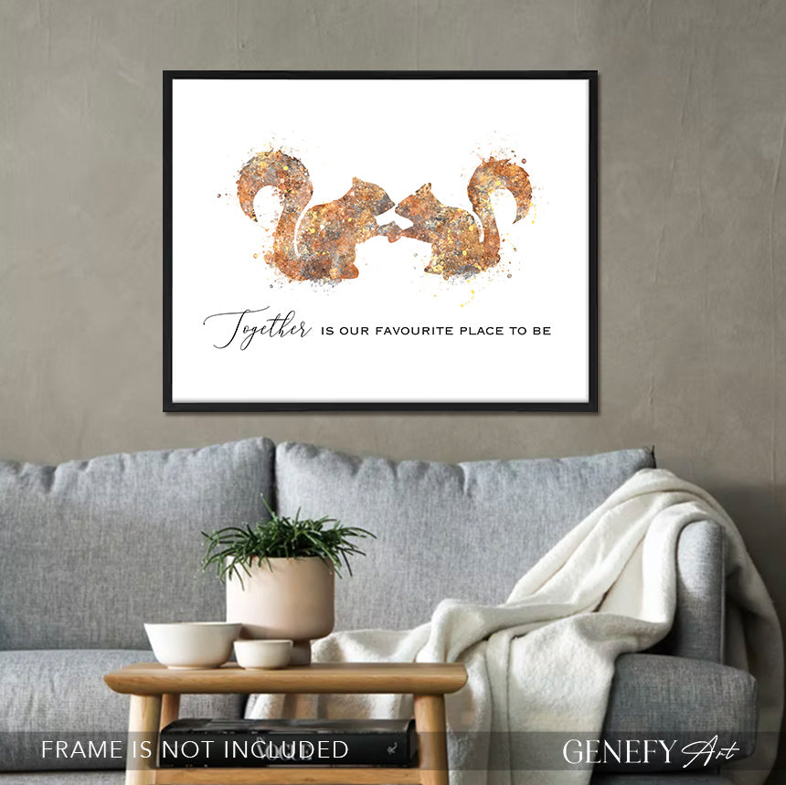 Squirrel Watercolour Art