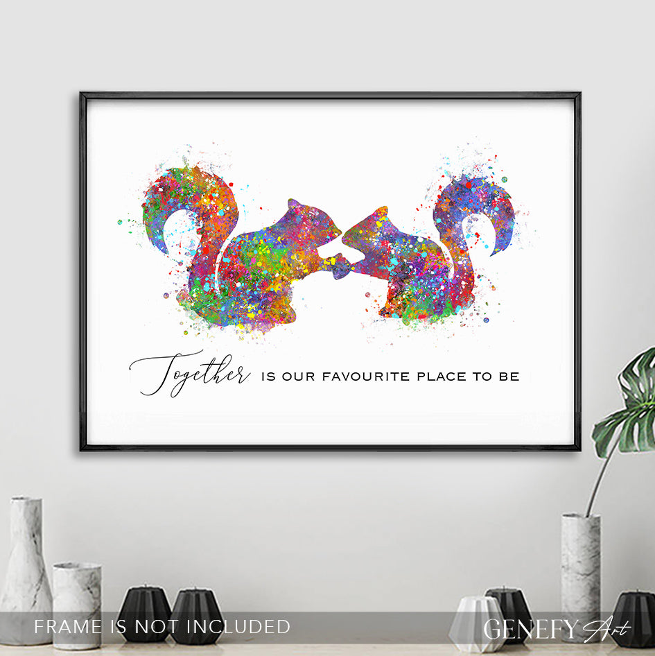 Squirrel Watercolour Art Print