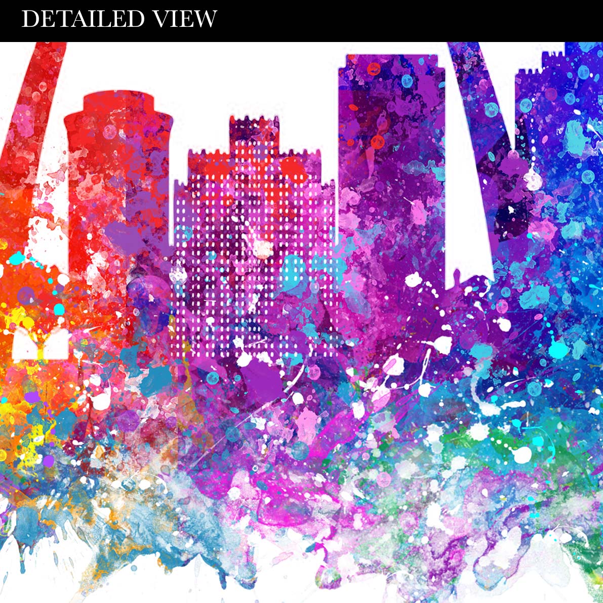 St.Louis Skyline Watercolour Print - Genefy Art