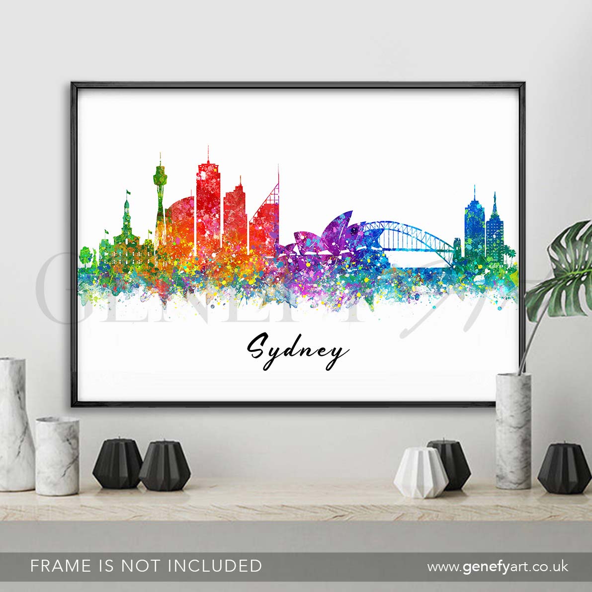 Sydney Skyline Watercolour Print