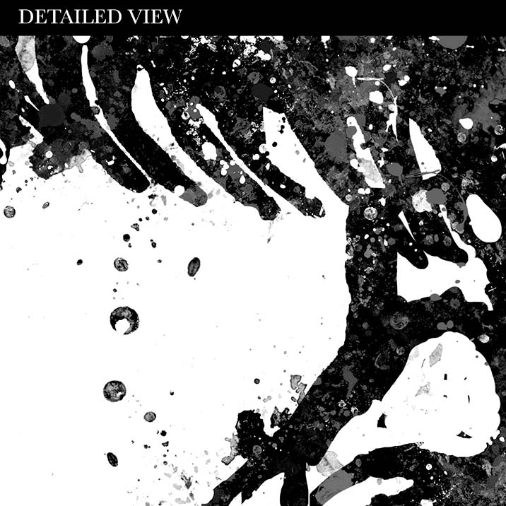 Dinosaur T-Rex and Boy Black and White Watercolour Print