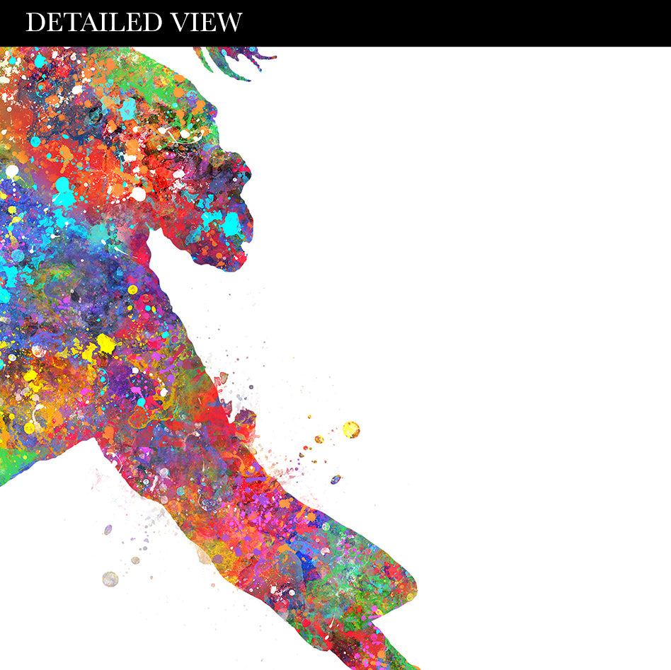 Taekwondo Family of 4 Watercolour Print