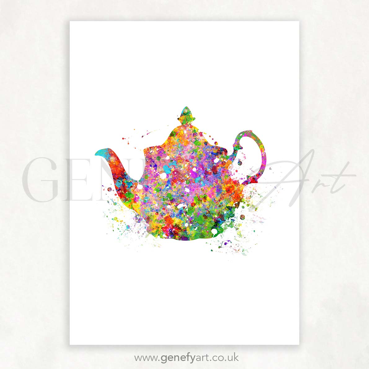 Teapot Watercolour Print - Genefy Art